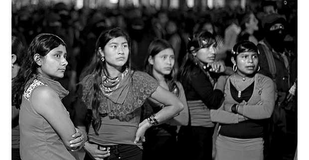 Jóvenes bases de apoyo del EZLN, La Realidad. 1 de enero de 2019. Foto: Cristian Rodríguez Pinto (Chiapas Paralelo)
