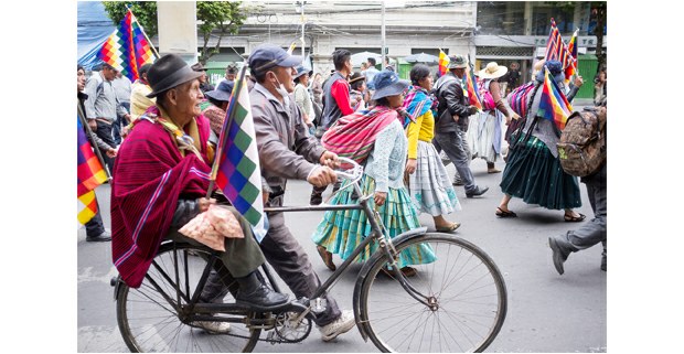 Movilización indígena de El Alto Bolivia. Foto: Gerardo Magallón
