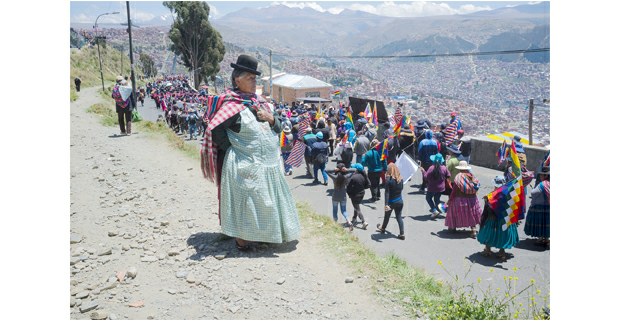 Movilización indígena en El Alto, Bolivia. Foto: Gerardo Magallón
