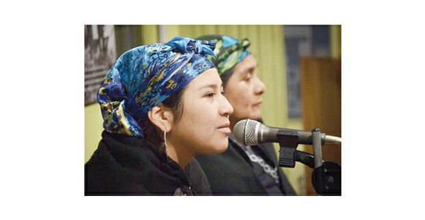 En la foto: Soraya Maicoño, vocera mapuche