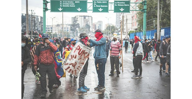 Protestas en las calles de Quito, Ecuador. Junio de 2022. Foto: Josué Araujo