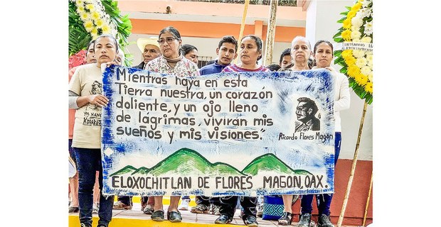 Centenario de la muerte de Ricardo Flores Magón en Eloxochitlán Oaxaca, 2022. Foto: Gloria Muñoz Ramírez