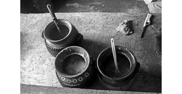 Utensilios en la cocina de Porfiria Rodríguez Cadena. Santiago de Anaya, Hidalgo. Foto: Justine Monter Cid