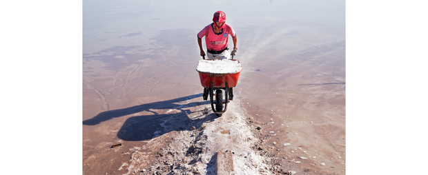 Elías Bajeca, recolector de sal, Santa Bárbara, Huatabampo, Sonora
