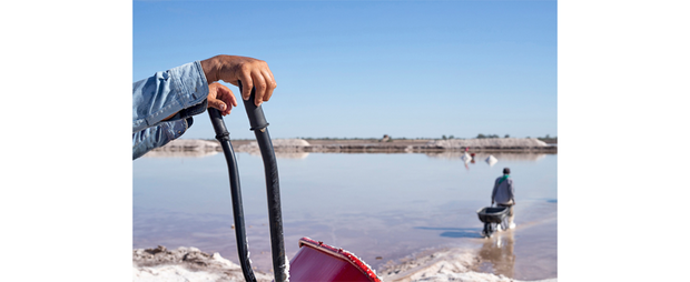 Trabajadores de la sal, Santa Bárbara, Huatabampo, Sonora