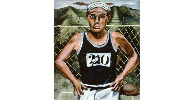 Rufino Tamayo, Atleta, 1930 (La nube y el reloj de Luis Cardoza y Aragón, 1940, edición ilustrada del Instituto de Investigaciones Estéticas, UNAM, 2003)