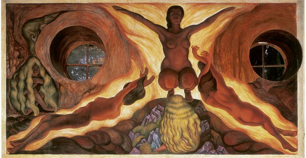 Fuerzas subterráneas (detalle), 1924-1927. Mural en la Universidad Autónoma de Chapingo: Diego Rivera (INBAL)