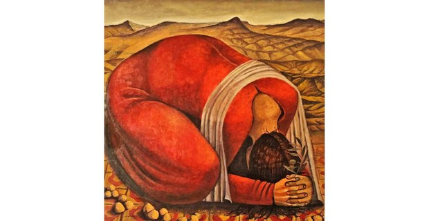 Pintura de Rania Amodi, artista palestina