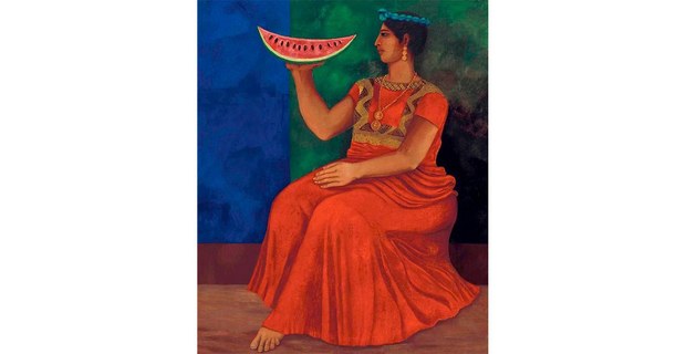 Tehuana con sandía, Olga Costa, 1952