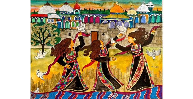 Ilustración de la artista palestina Rawan Anani, 2024.