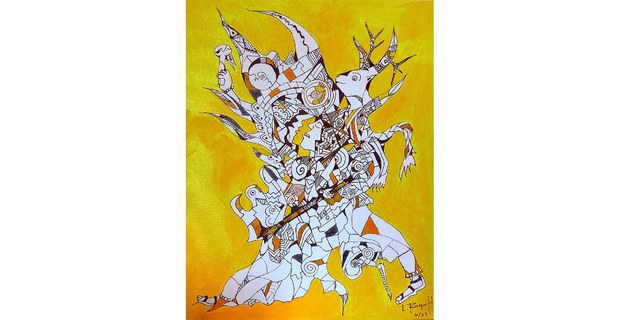 El ciervo (fragmentado). Obra de Lamberto Roque Hernández