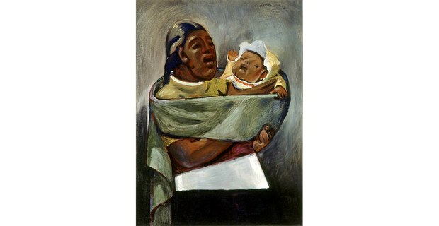 Luz Jiménez y su hija Conchita. Por Jean Charlot