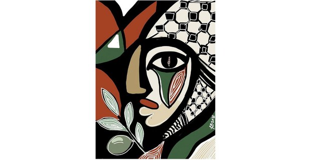 Ilustración de Fedaa Boqaileh, artista de Palestina. Instagram- juthur1948