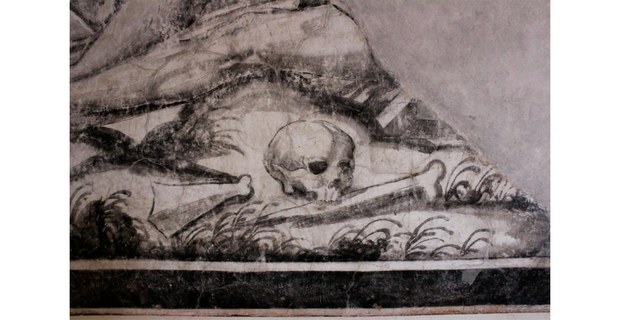 Mural novohispano en el convento de Acolman (detalle), Estado de México: Foto: Justine Monter Cid