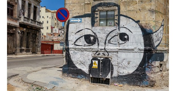 Graffiti en la Habana Vieja, 2018. Foto: Ramón Vera-Herrera