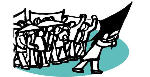 Dibujos de Rini Templeton, intervenidos en tres tintas por Beatriz Godoy