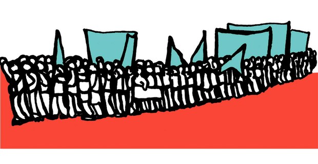 Dibujos de Rini Templeton, intervenidos en tres tintas por Beatriz Godoy