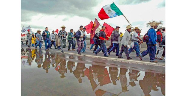 Marcha de la APPO a la Ciudad de México, diciembre de 2021. Foto: Octavio Nava